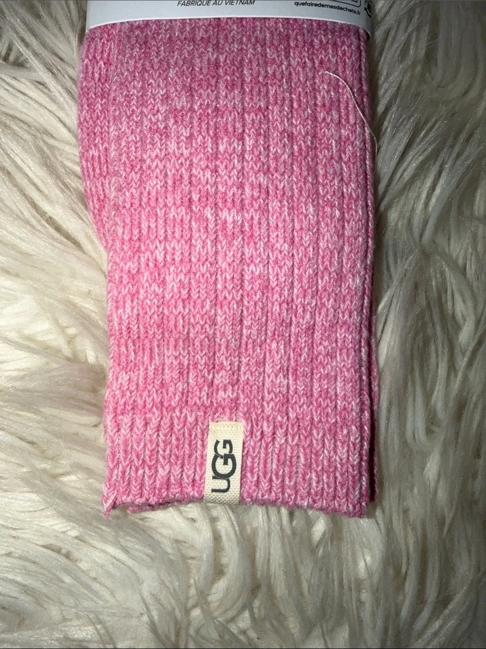 UGG Pink Marled Knit Crew Socks